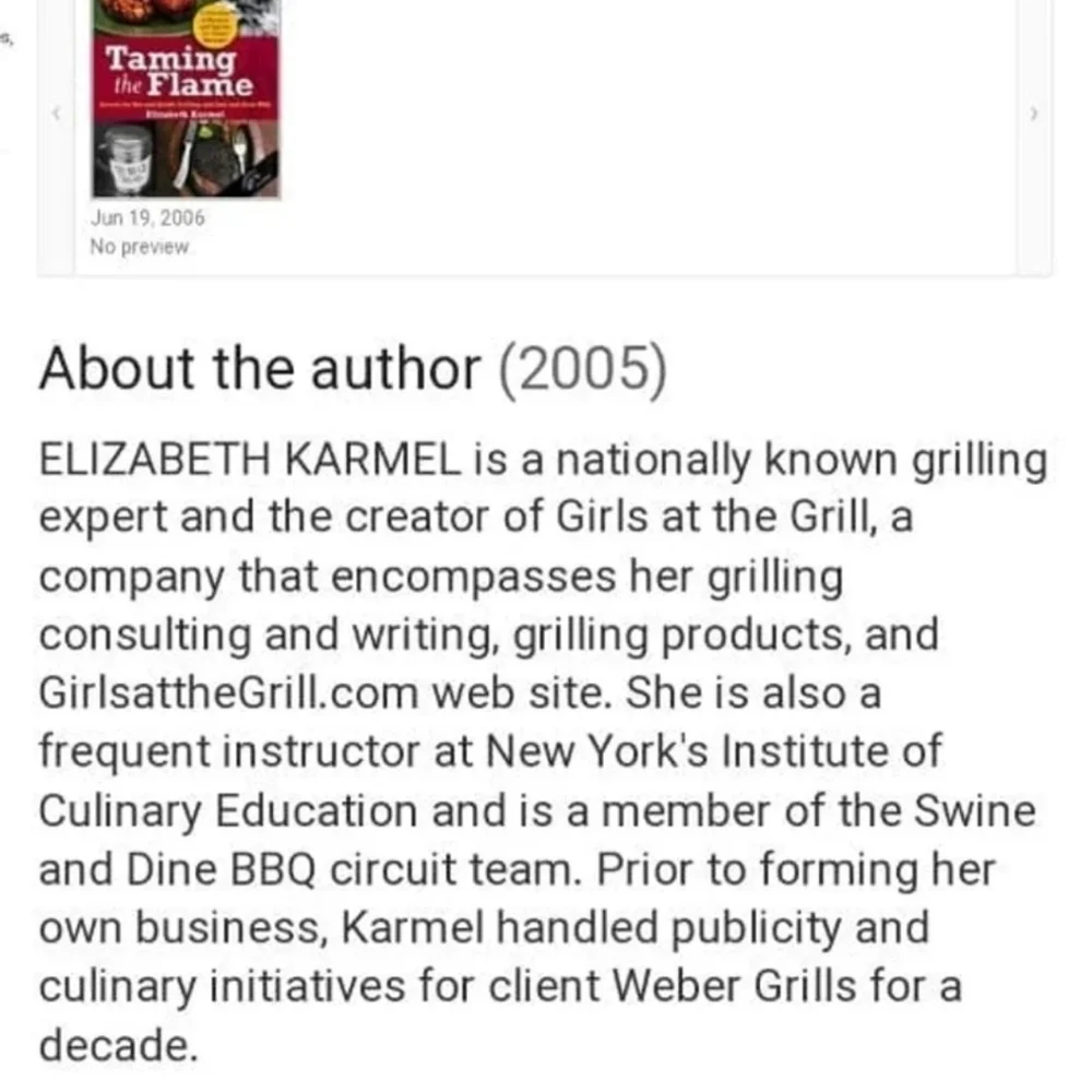 2005 NWOT TAMING THE FLAME GRILLING COOKBOOK by QUEEN BEE OF BBQ